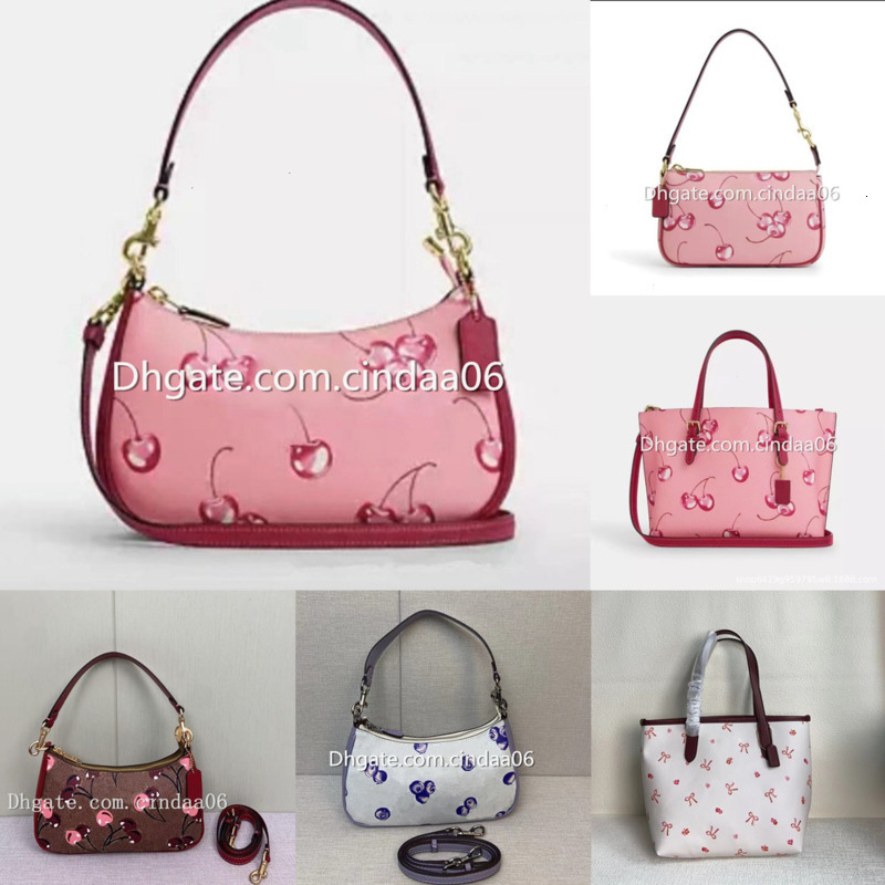 Luxury Womens Designer Shoulder Cherry Print Bags Luxurious Handbag Tote Leather Square Crossbody Fashion Satchel Christmas Valentines Day Birthday Gift