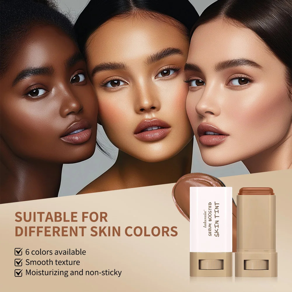 Stick Foundation Balm Serum Boosted Skin Tint Foundation Stick Smooth Plumper Hight Coverage Travel Bronze Foundation Stick Make 250813