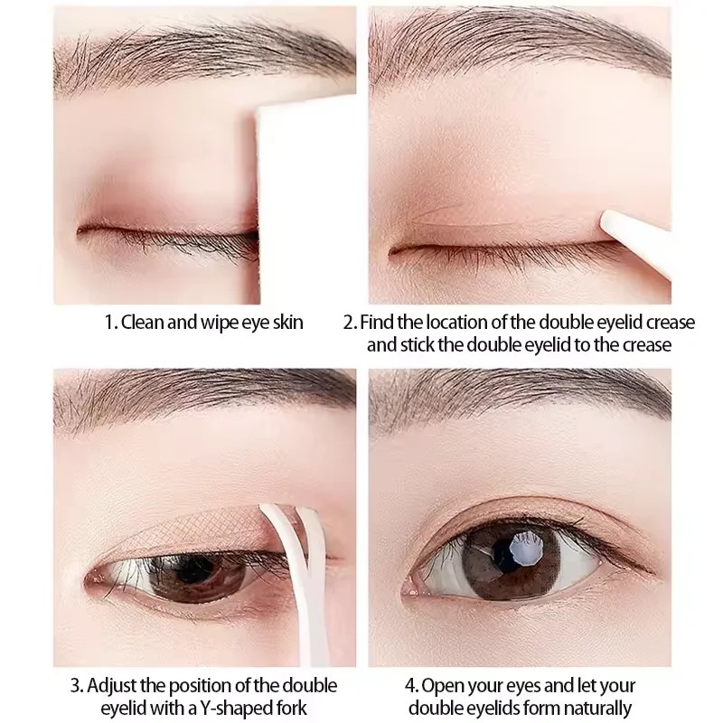 Double eyelid invisible tape light beige stripe self-adhesive type natural eye makeup products and tools 250811