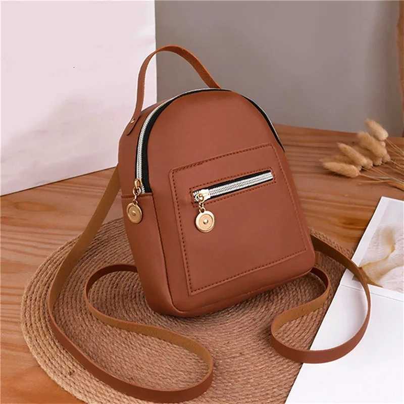 Female Backpack PU Small Teenage Girls Fashion Leisure Zipper Shoulder Bag High-capacity Women Mini School Backpack XJ250814