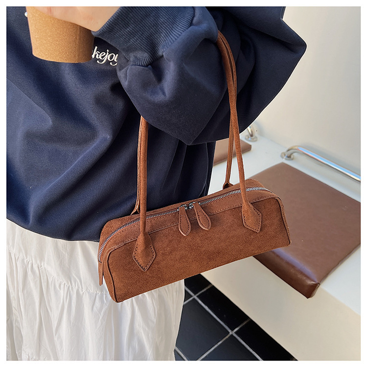 2025 New Designer Underarm Bag Retro Suede Shoulder Bag