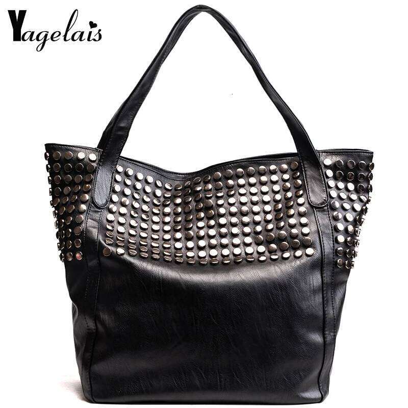 City Bag Black Leather Casual Tote Ladies Single Shoulder Large Capacity Ruched Handbags Crossbody Bags Soft Fashion Totes Women