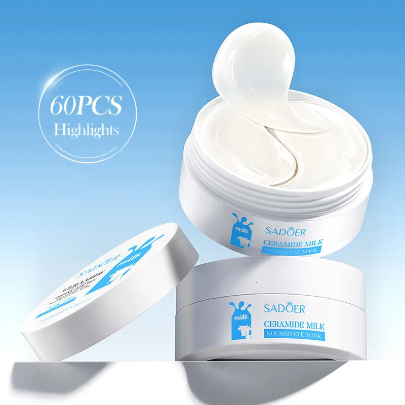 60pcs SADOER Milk Crystal Collagen Eye Mask Dark Circles Eyes Bags Eye Patches Eyes Skin Care 250813