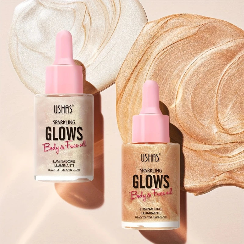 8-Colors Body Liquid HighlighterGlow Shimmer Highlighter Metallic Makeup- Contour Makeup for Cosmetics and Skincare 250813