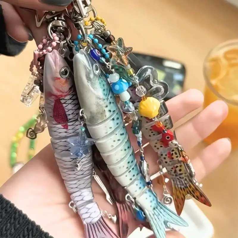 Creative Fish Keychains Fun Fishing Lover Pendant Fashion Fisherman Master Keyring I Love Fishing Pendant Backpack Accessories Y250814