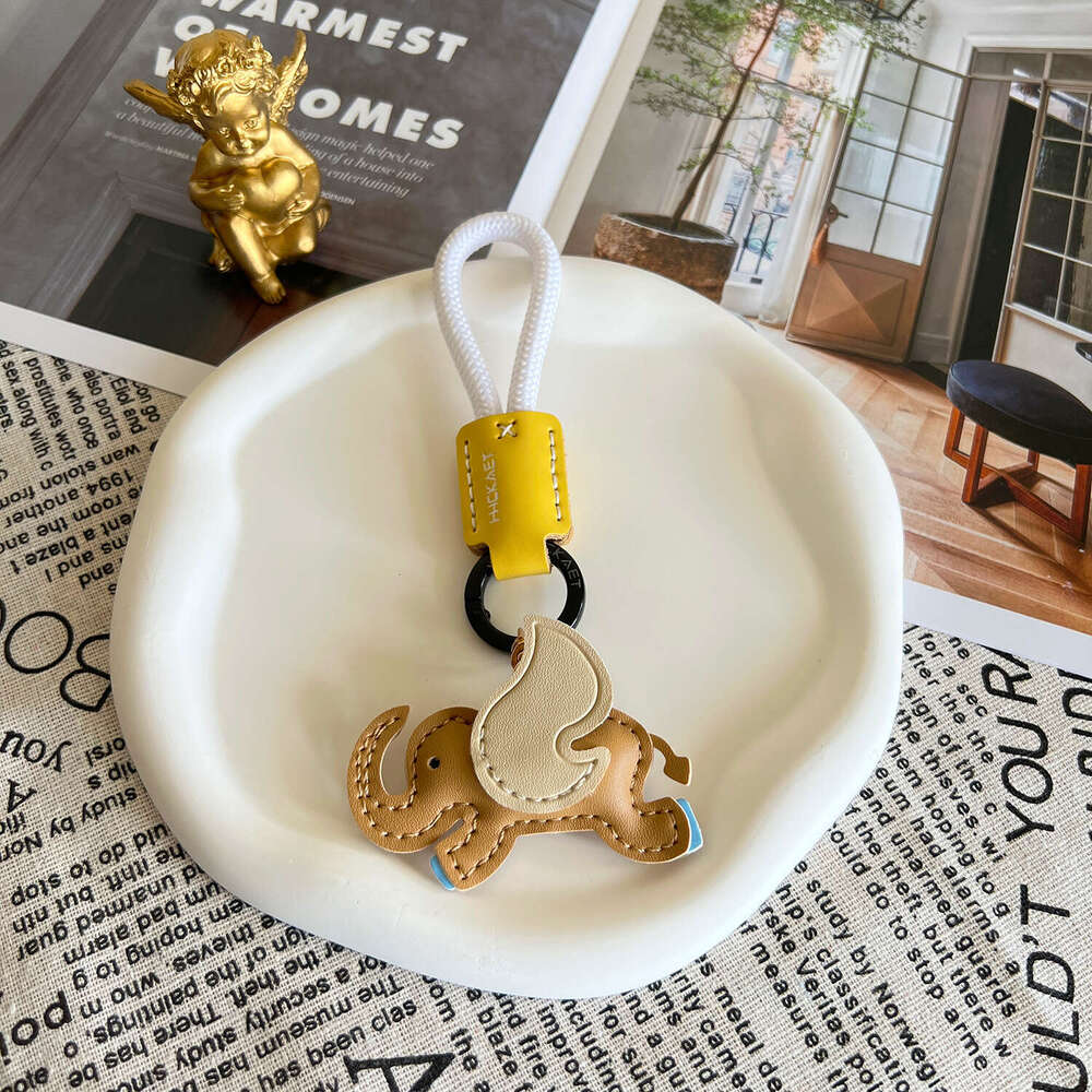 Cowhide Pendant Creative Exquisite Unisex Couple Internet Celebrity Bag Dumbo Charm Hand Strap Car Keychain