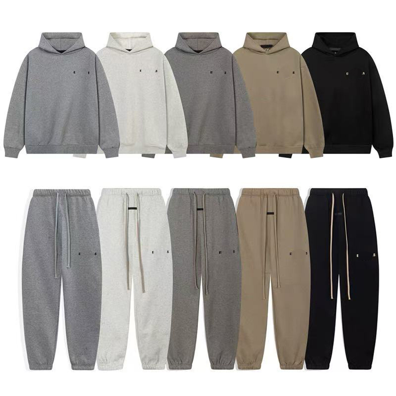 Essential Hoodie Sweatshirts Mens Designer Hoody Set Baggy Tracksuit Pants Jogger Hip Hop Clothes Women Sweats Skateboard Oversized Pullover 2025 fkdf