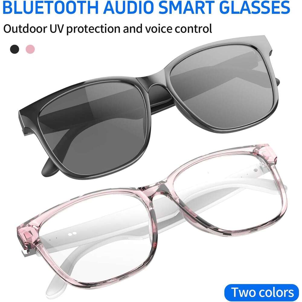 ITHUGE Smart Bluetooth Glasses 5.4| AI Voice Assistant 144 Language Translation Glasses, IP65 Waterproof Resin Frame for Men and Women, Noise Reductio