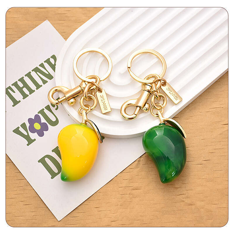 Ins Super Popular Keychain C Brand Women's Bag Accessories Mango Fruit Car Key Pendant Valentine's Day Gift