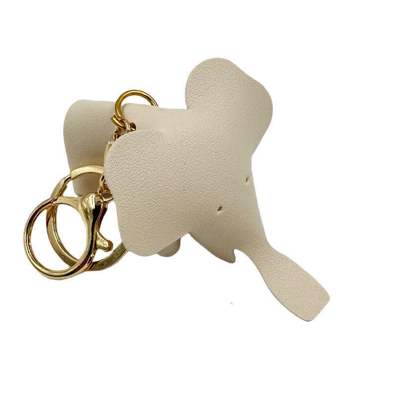 New Keychain Car Leather Cute Little Elephant Creative Bag Doll Pendant