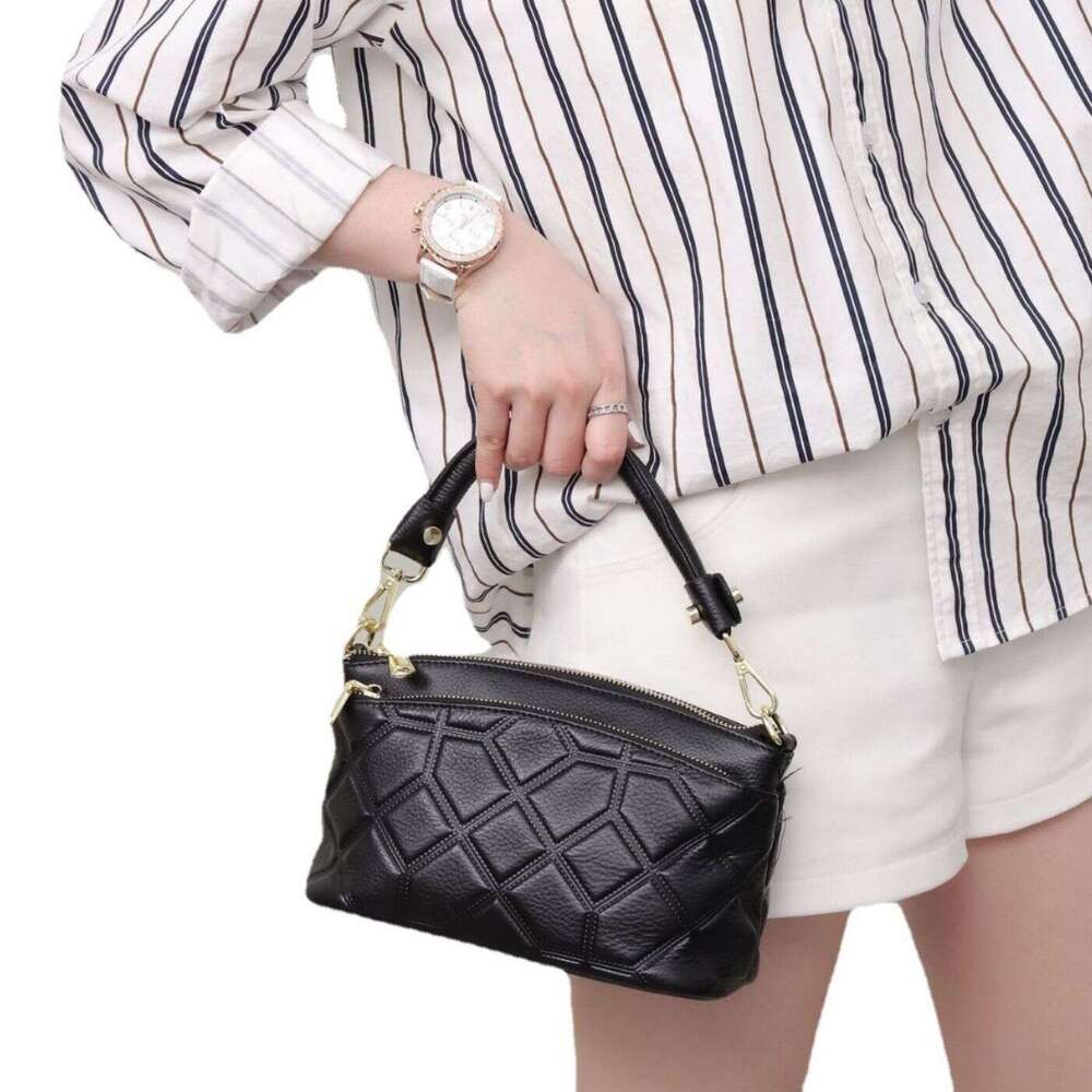 Hot Selling New Top Layer Cowhide Women's Single Shoulder Crossbody Shell Bag Fashionable Large Capacity Design Designer Bags