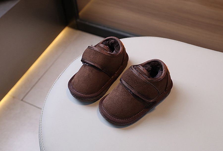 2024 New Winter Baby Snow Boots Warm Plush Little Boys Shoes Kidsnest Non-slip Fashion Toddler Girls Boots Sizes 15-19