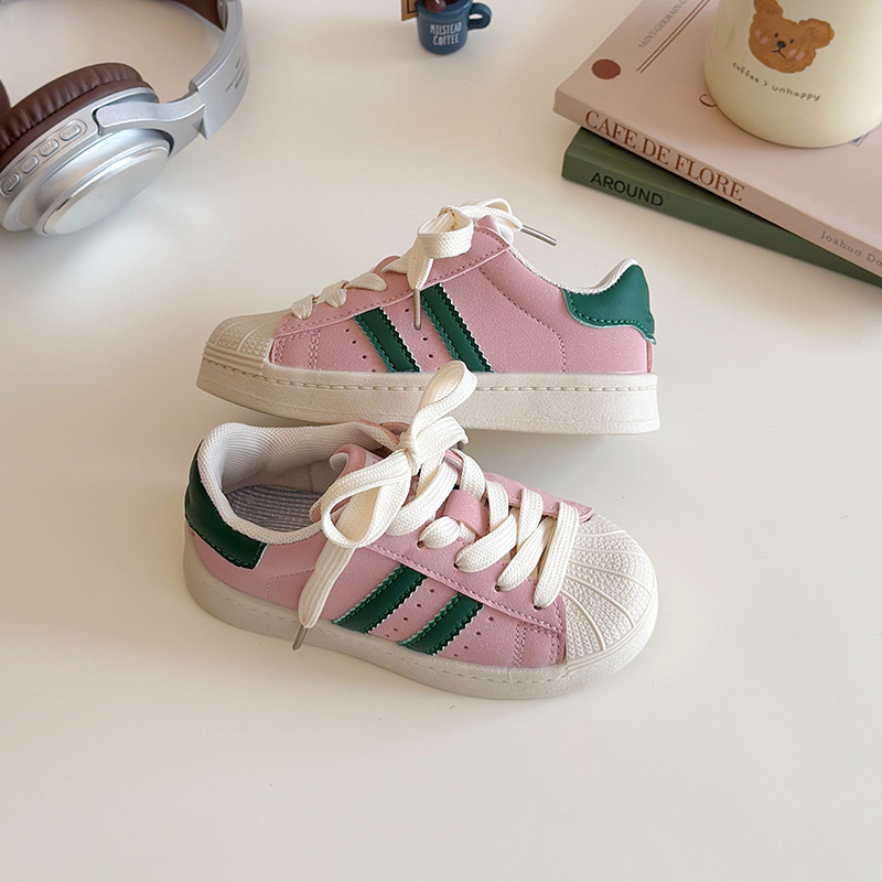 Girls' low - top skate shoes spring new models Children's shoes low - cut suitable for both baby boys and girls trendy brand sports shoes