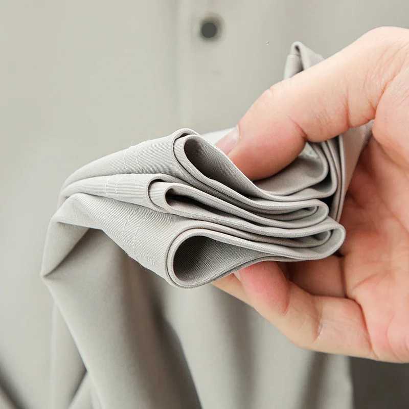 BROWON Brand 2025 Summer Plain Men Polo Shirt Soft Short-sleeved Polo Tee Shirt Ice Silk Breathable Business Tshirt for Men XJ250804