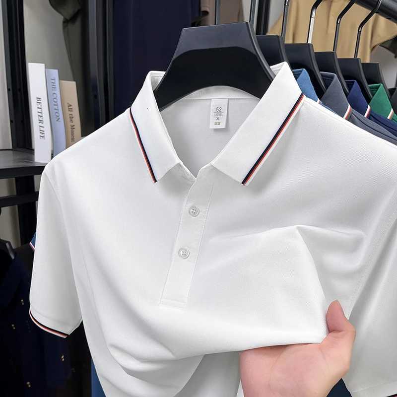 igh Luxury High-quality Summer Short Sleeved T-shirt Mens 2025 Lapel Casual Trend Polo Shirt Top XJ250804