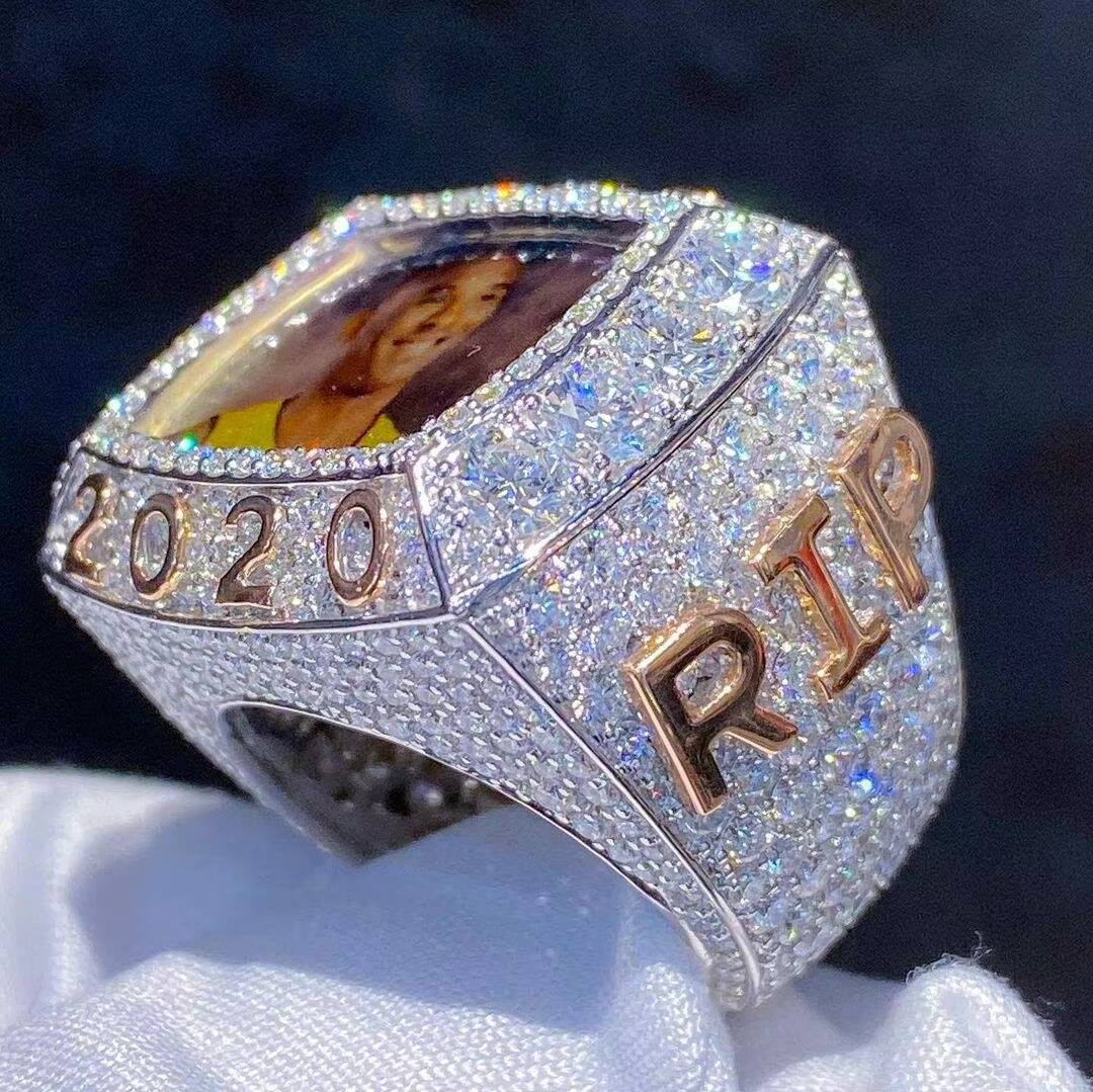 Sterling Sier New Design Custom Rapper Letters Iced Out Bling VVS Mens Moissanite Men Champion Ring