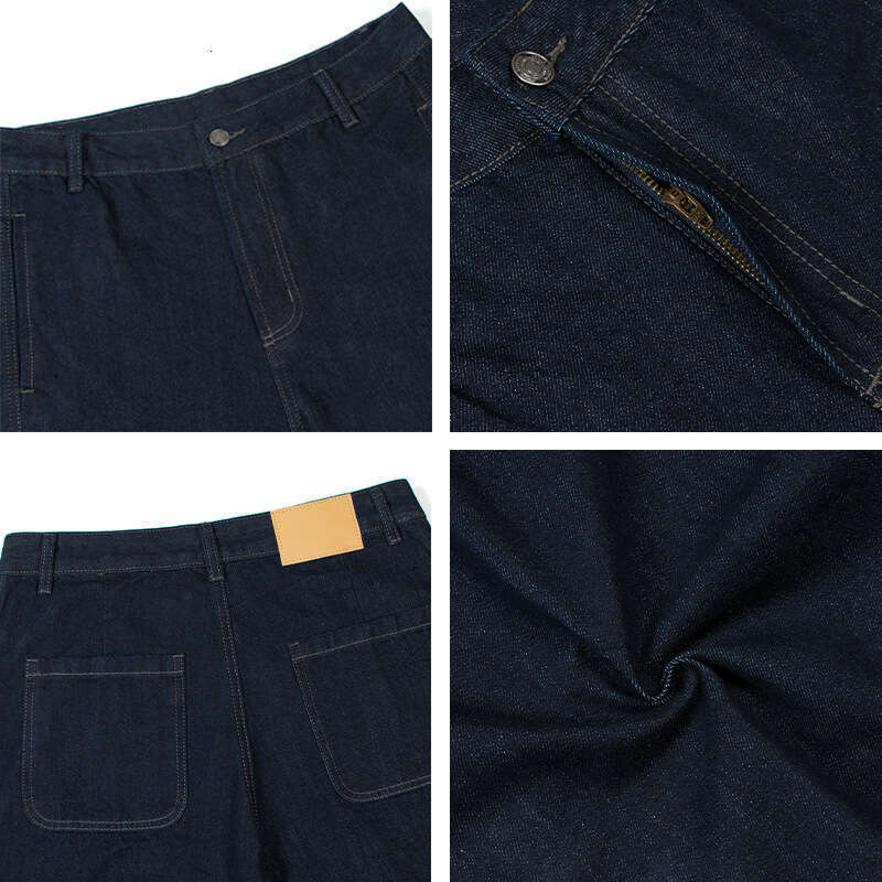 American Style Raw Denim Scimitar Jeans Loose Draped Wide Leg Sickle Men's Summer Long Pants B5