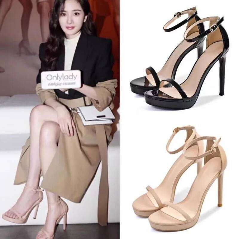 Women Open Toe Ankle Strap Stiletto Dress Sandals Elegant Wedding Party Shoes High Heel Summer Classic Sexy Pumps