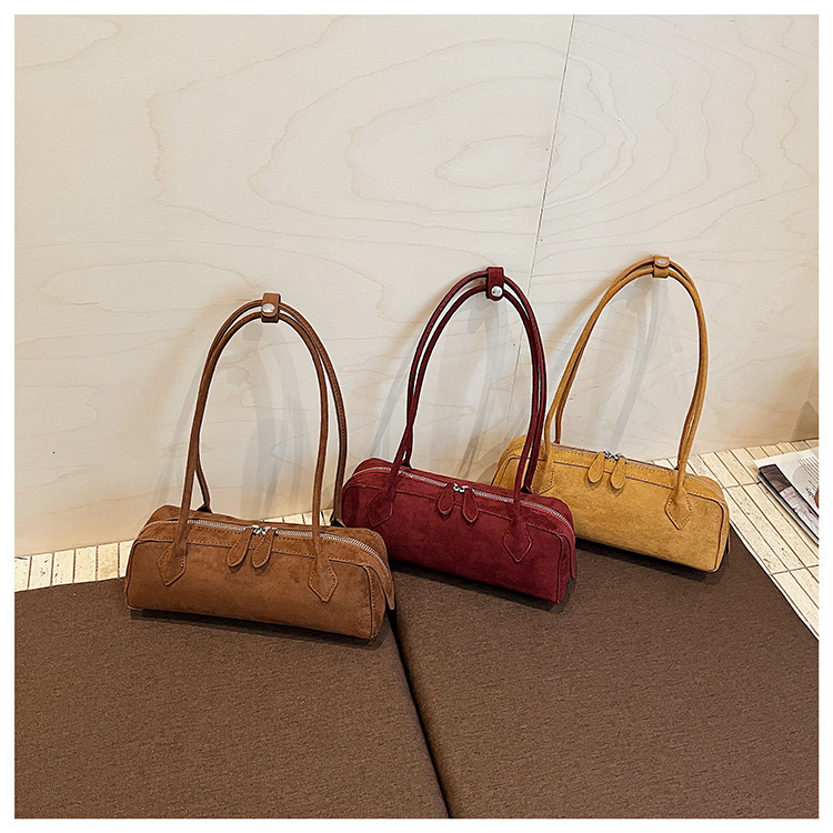 2025 New Designer Underarm Bag Retro Suede Shoulder Bag