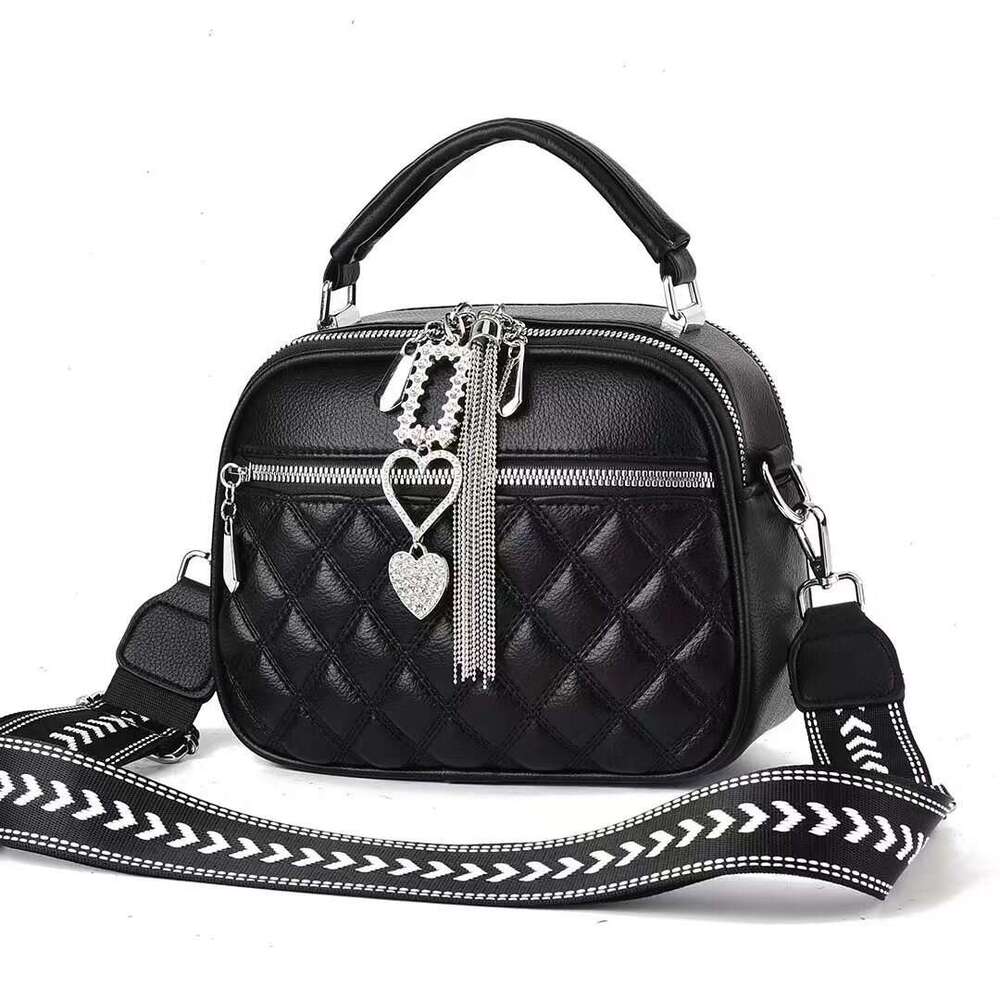 DHessentials Korean Style Square Shoulder Bag - Cute PU Crossbody Purse for Women, Fashionable Mini Bag for Daily Use (22x16x9cm)