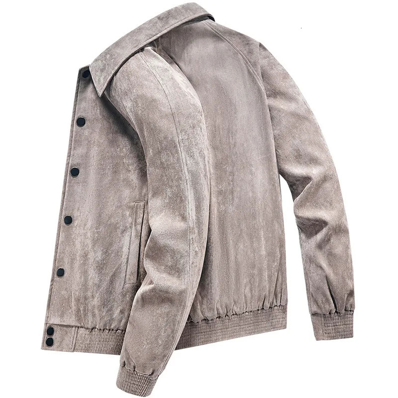 24 Autumn/Winter Casual Premium Jacket Windproof Warm Suede Micro Elastic Collar Jackets for Mens Clothing Coat 250808
