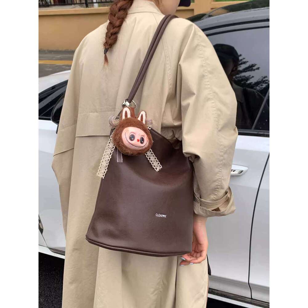 Autumn New Commuting Bucket 2025 Women's Versatile Elegant Korean Large Capacity NEW free shipping Fashion Trendy Shoulder Bag