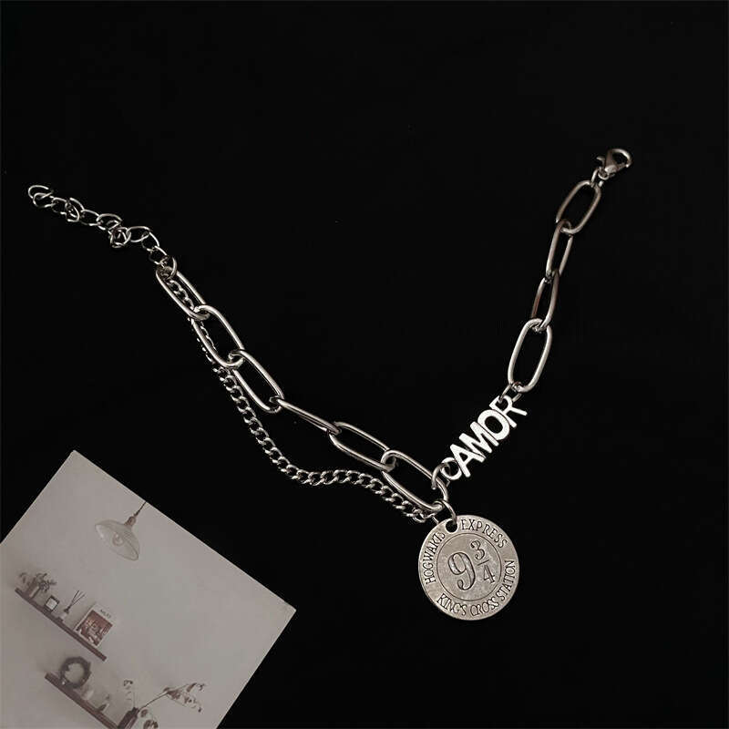DHcollection Potter Ticket Round Pendant Necklace Bracelet