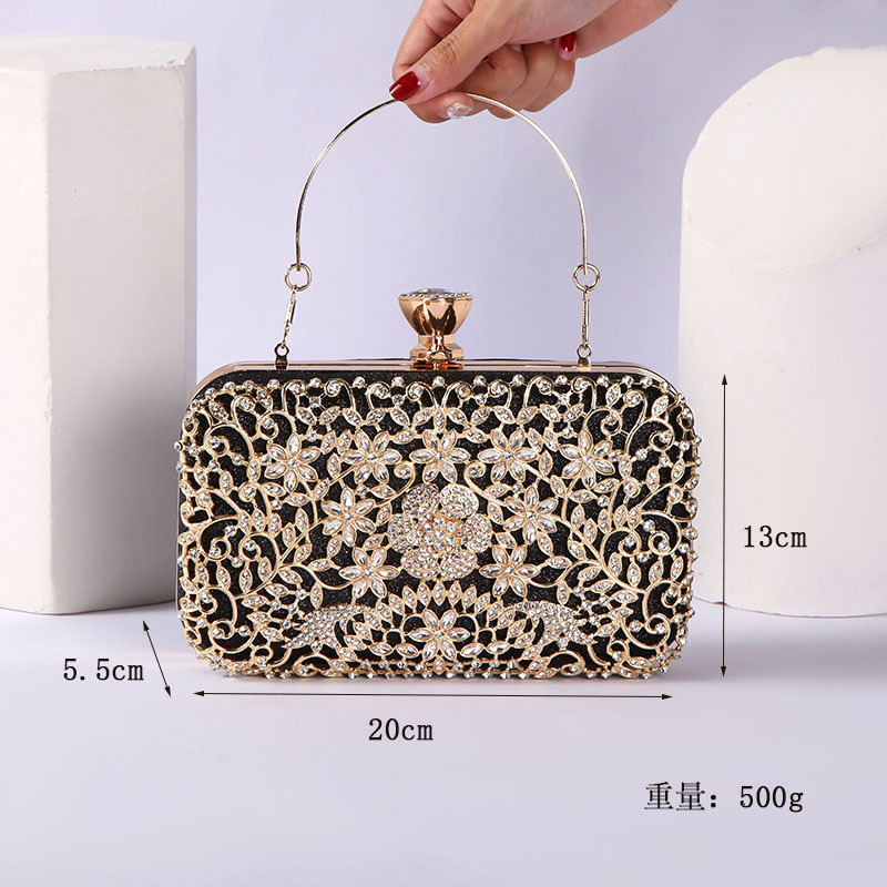 Luxury Brand Designer Bag New Evening Bag European And American Women's Handbag Diamond-Encrusted Banquet Clutch Dress Evening Bag Handbag