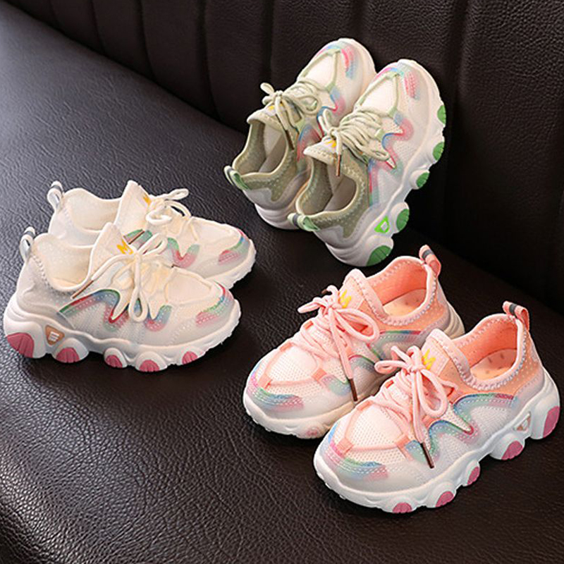 Children's Sports Shoes for Toddlers Boys Girls Little Kids Running Sneakers Kidsnest Mesh Breathable Soft Fashion Classic Casual Shoes Size 21 -