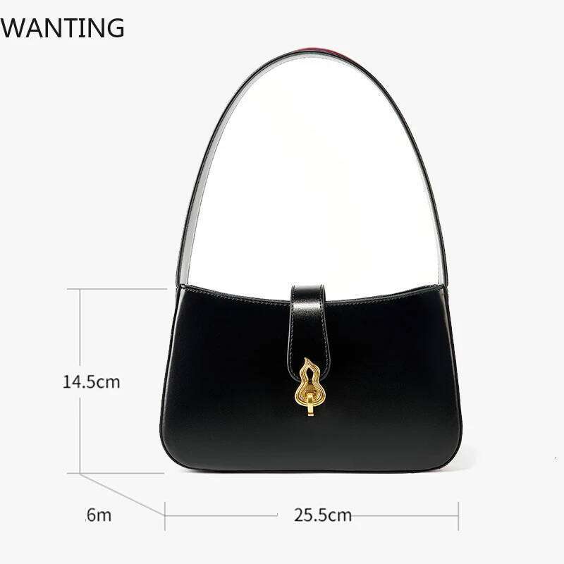 Genuine Leather Women's High-Quality Cowhide Shoulder Bag Designer Bags Women 2025 Trend Female Handbags 2690