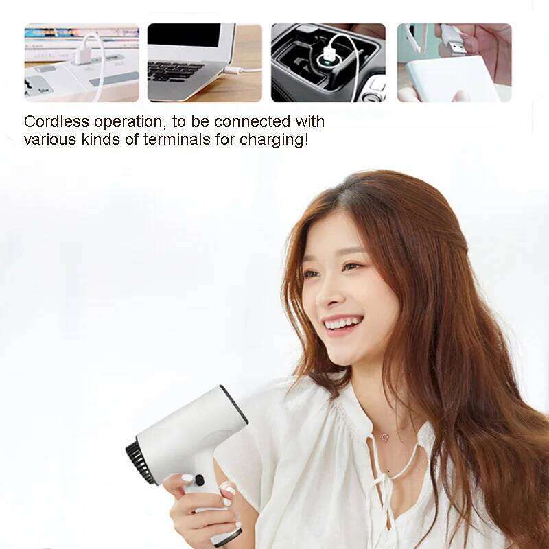 220v Cord And Cordless Dual Use Blower Hot Cold Even Wind 2 Gears Portable Mini Hair Dryer For Home Travel Art Making