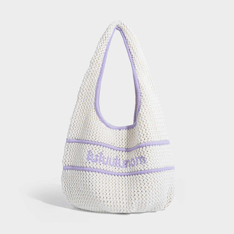 Women's designer woven bag for spring and summer 2025 new single shoulder tote bags fashionable and casual dopamine