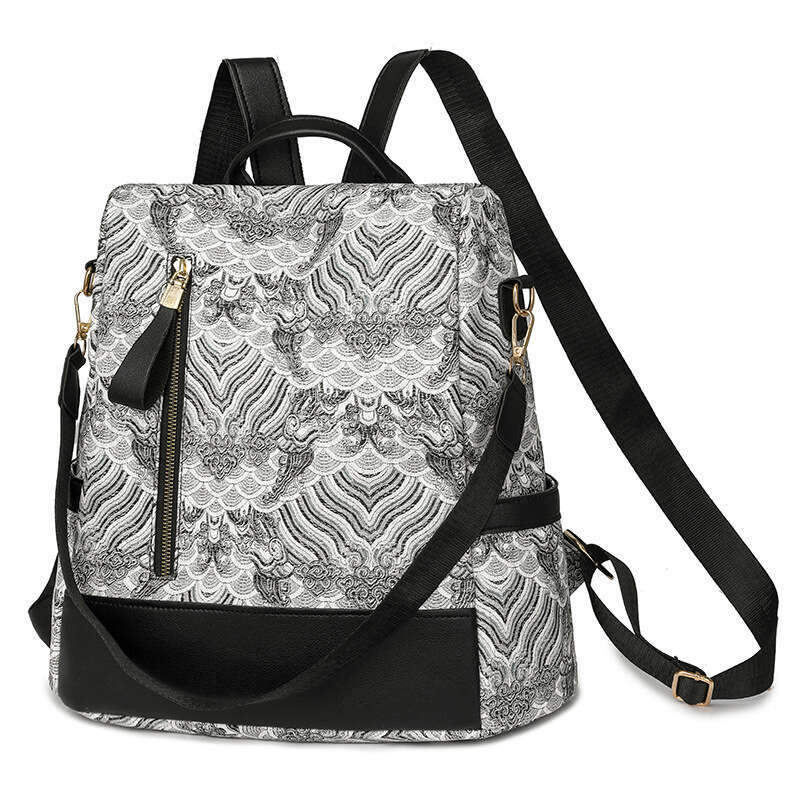 Bags Designer Women Tote 2025 Versatile Casual National Style Large Capacity Anti-theft Backpack Dual-use Shoulder Women's Bag