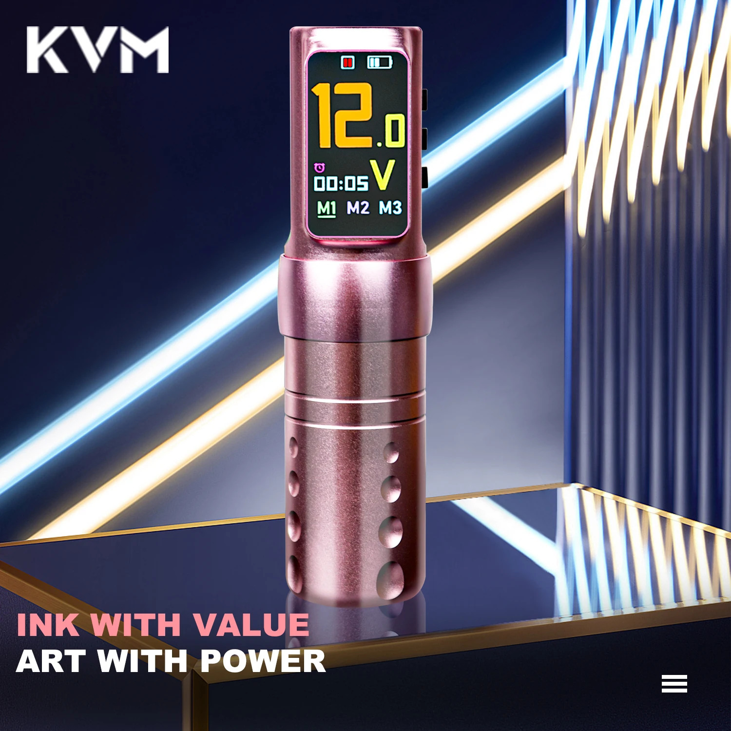 Wireless Tattoo Machine Pen Three Modes Direct Drive System IPS Screen Timer Suitable Adjustable Handle 250809