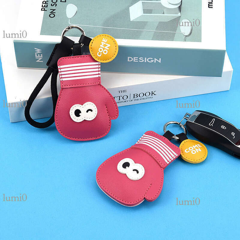 Creative Keychain Simple Cartoon Table Tennis Badminton Boxing Sports Event PU Pendant Small Gift