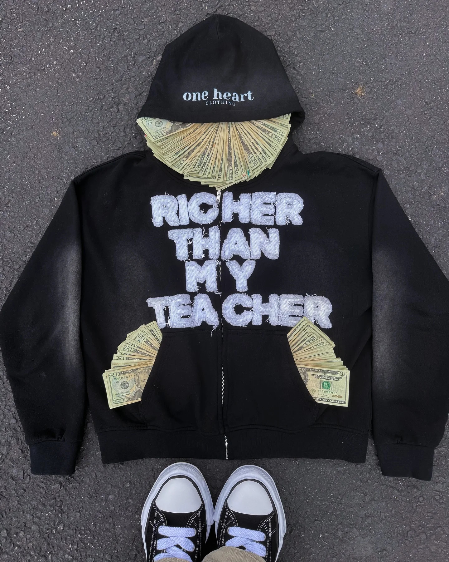 Y2k Retro Trendy Letter Embroidery Loose Hoodies High Street Couple Oversized Zip Up Hoodie Patchwork Sweatshirt Men Clothing 250813