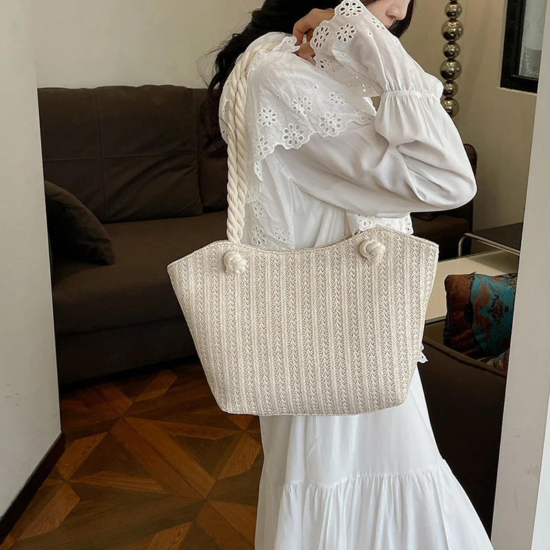 Personalized Leisure Tote Bag Summer Fashion Simple Shoulder Bag Trend Large Capacity Handbag250813