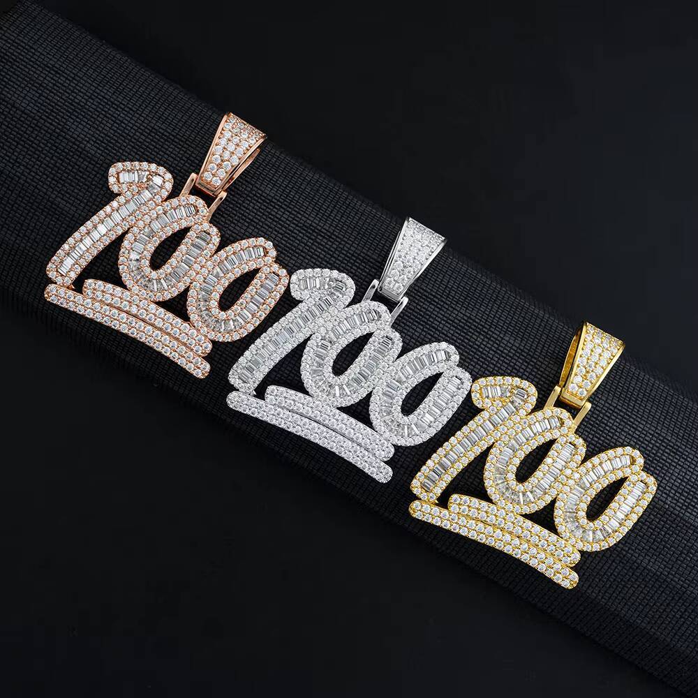 Hip Hop Style 925 Silver Moissanite Diamond Pendant High-end Fashion Accessory Pendant