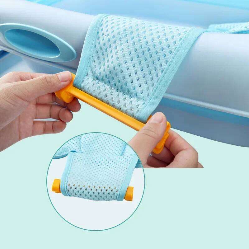 Net Seat Support Mat Foldable Baby Bath Tub Pad Chair Newborn Bathtub Pillow Infant Anti-Slip Body Cushion