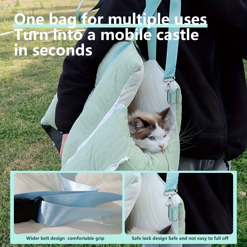 Cooling Ice Silk Car Pet Bed for Cats Small-Medium Dogs, Anti-Slip Fixed, Portable Stylish Easy-Clean Durable