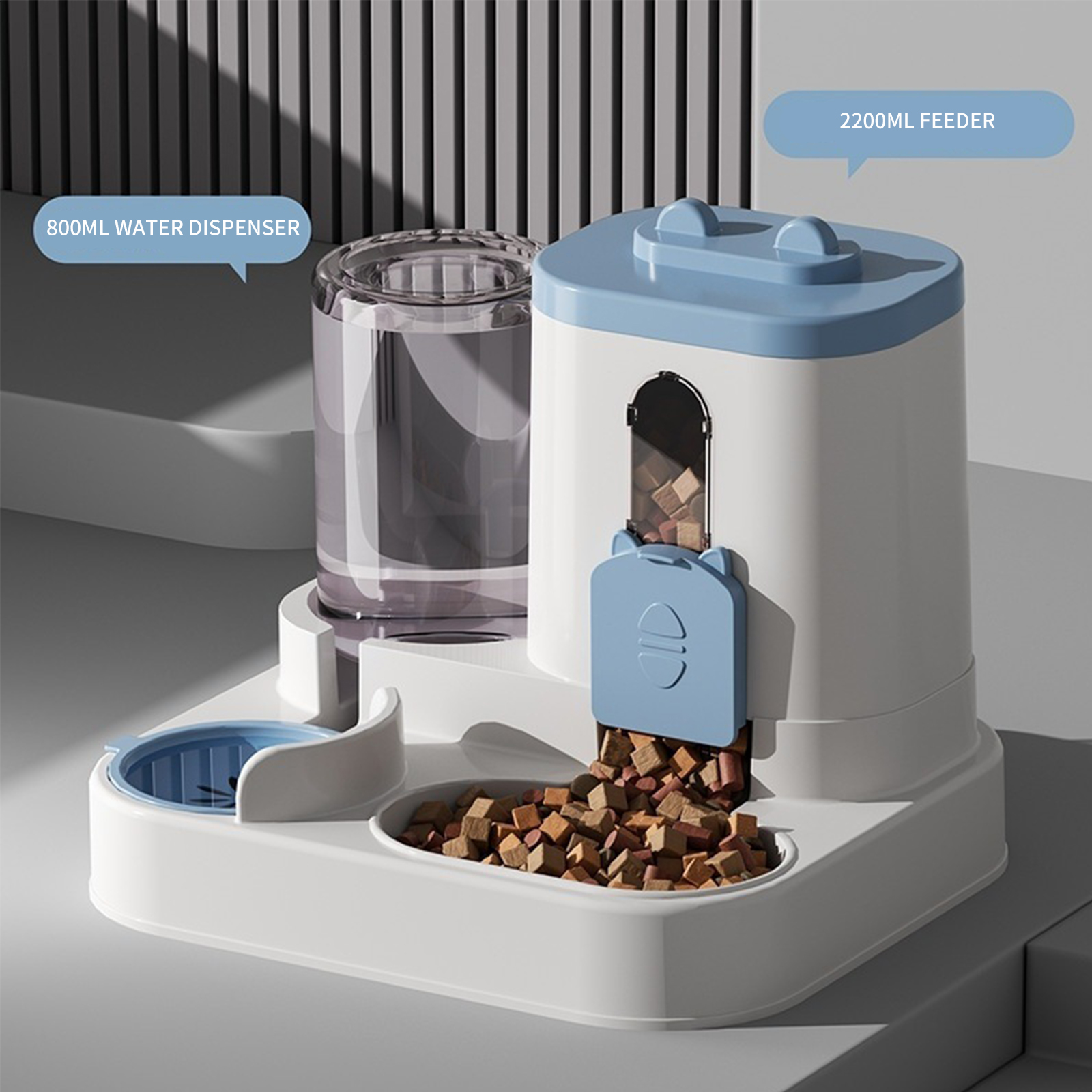 Cat automatic feeding, automatic water dispenser, dog bowl, cat basin 2-in-1, cat bowl, water dispenser, pet supplies