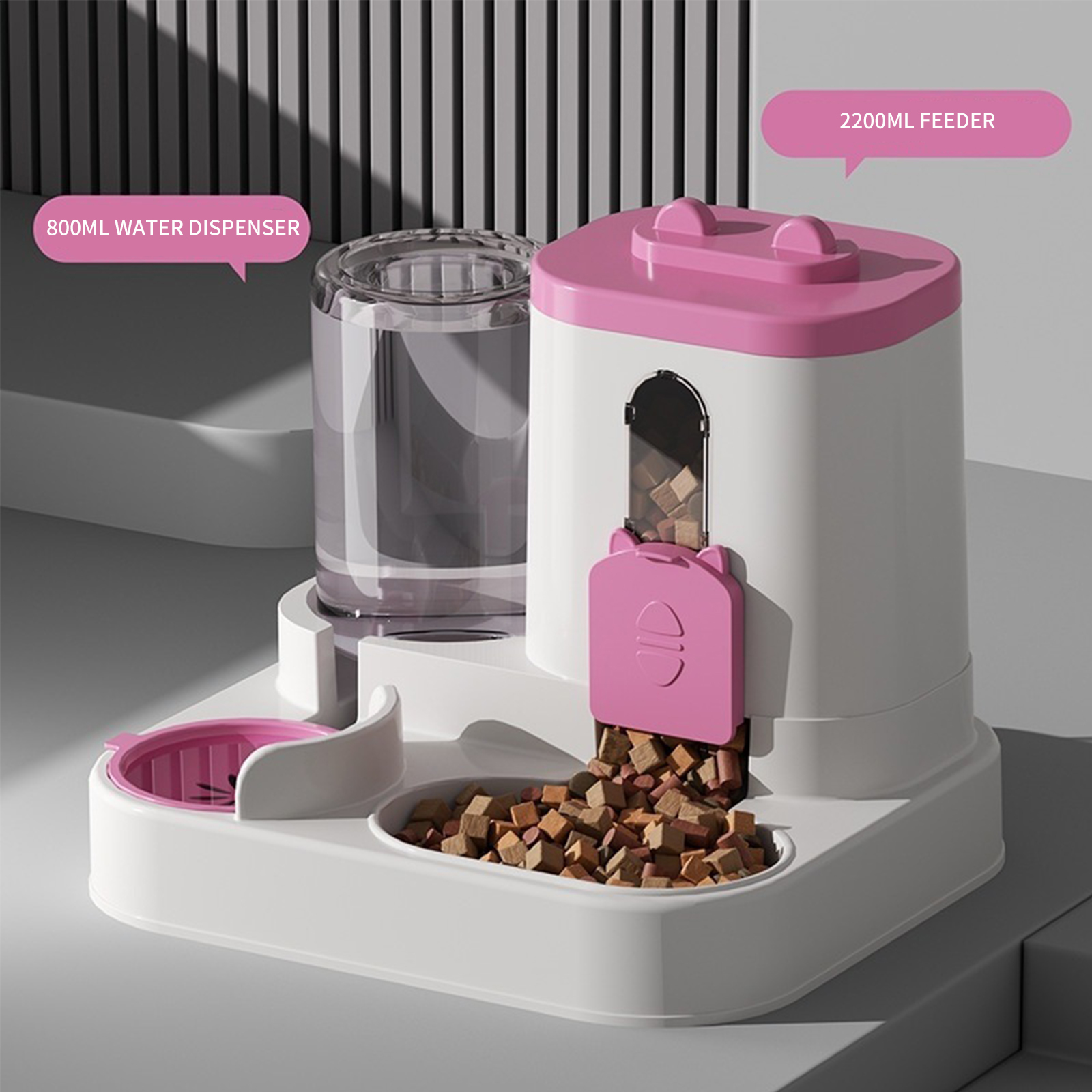 Cat automatic feeding, automatic water dispenser, dog bowl, cat basin 2-in-1, cat bowl, water dispenser, pet supplies