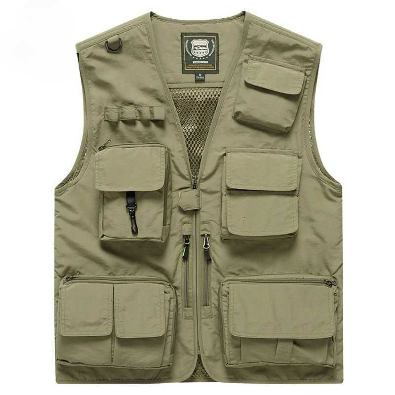 Multi-ket Summer New Mens Tactical American Hiking Fishing Vest Mens Photographer Mesh Workwear Sev Tool Vest Y250814