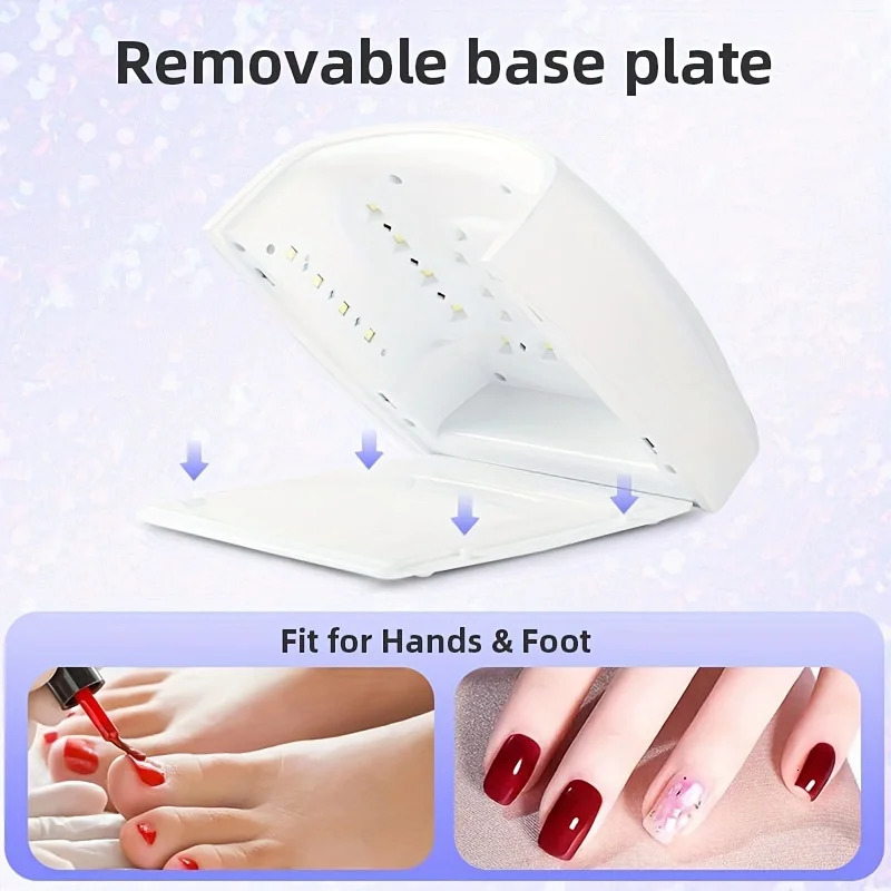 Rechargeable UV LED Nail Lamp 66W Lamp for Manicure with LCD Screen 4 Timer Settings Nail Art Manicure Tools for Home and Salon 250807
