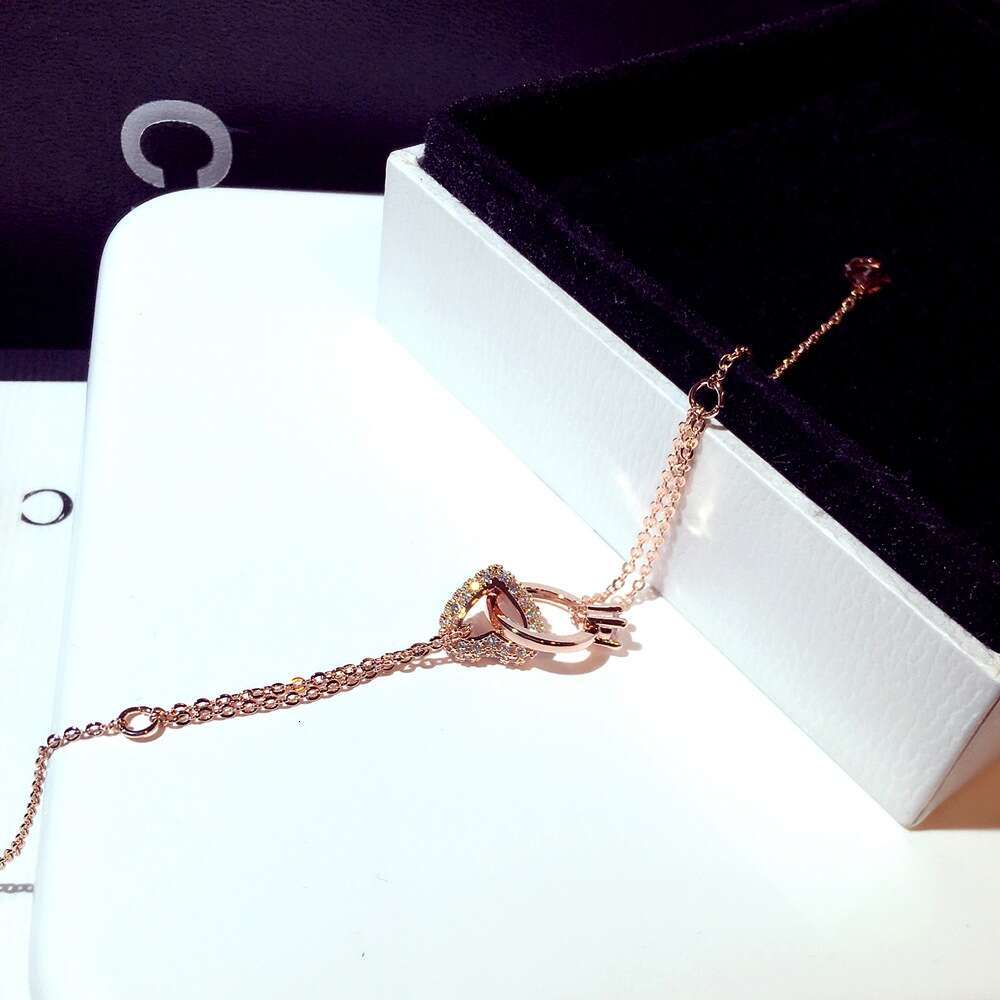 New Fashion Korean and Japanese Style Exquisite Zircon Heart Ring Elegant Bracelet Jewelry for Women S00294