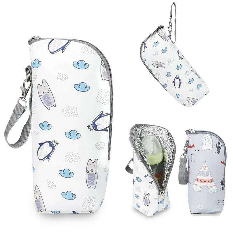 Bottle Warmer Baby Feeding Aluminum Mold Insulation Outing Stroller Hanging Bag For Storage Cups Drinks