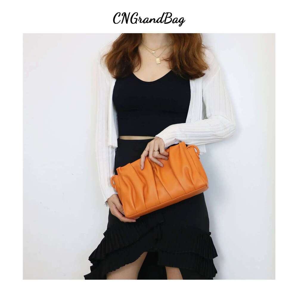 New Arrivals Genuine Leather Pouch Cloud Fashion Women Clutch Designer Ladies Crossbody Shoulder Bag Top Quality Handbag
