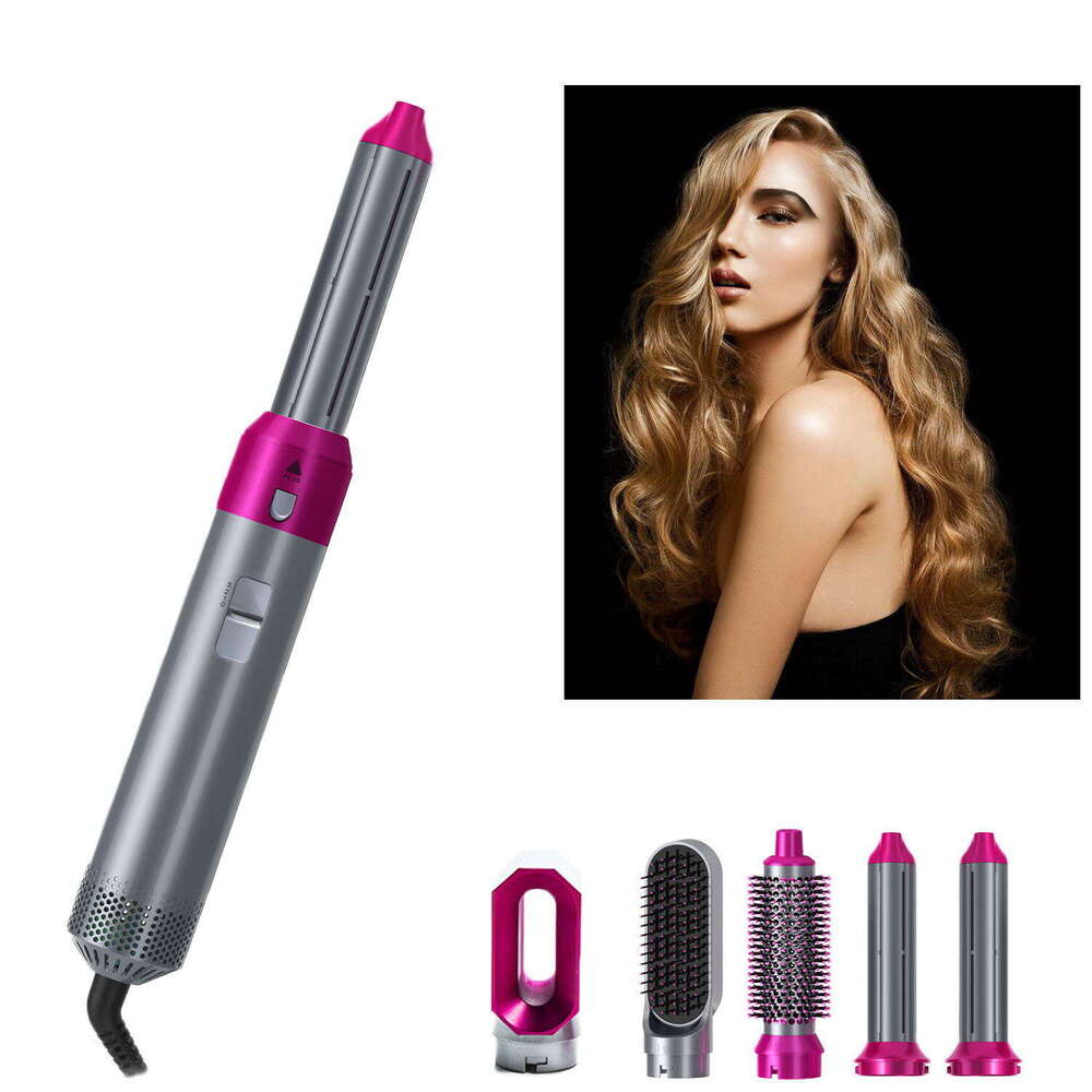 New Generation Upgraded Strong Suction 5-In-1 Hot Air Comb Multi-Function Straightening Curling-Iron Hair Dryer