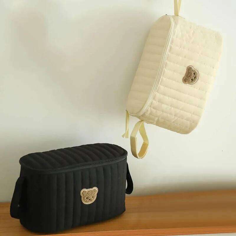 Mommy Korea Cute Bear Portable Multifunctional Stroller Nappy Bag Soft Maternity Storage Bags Baby Diaper Organizer