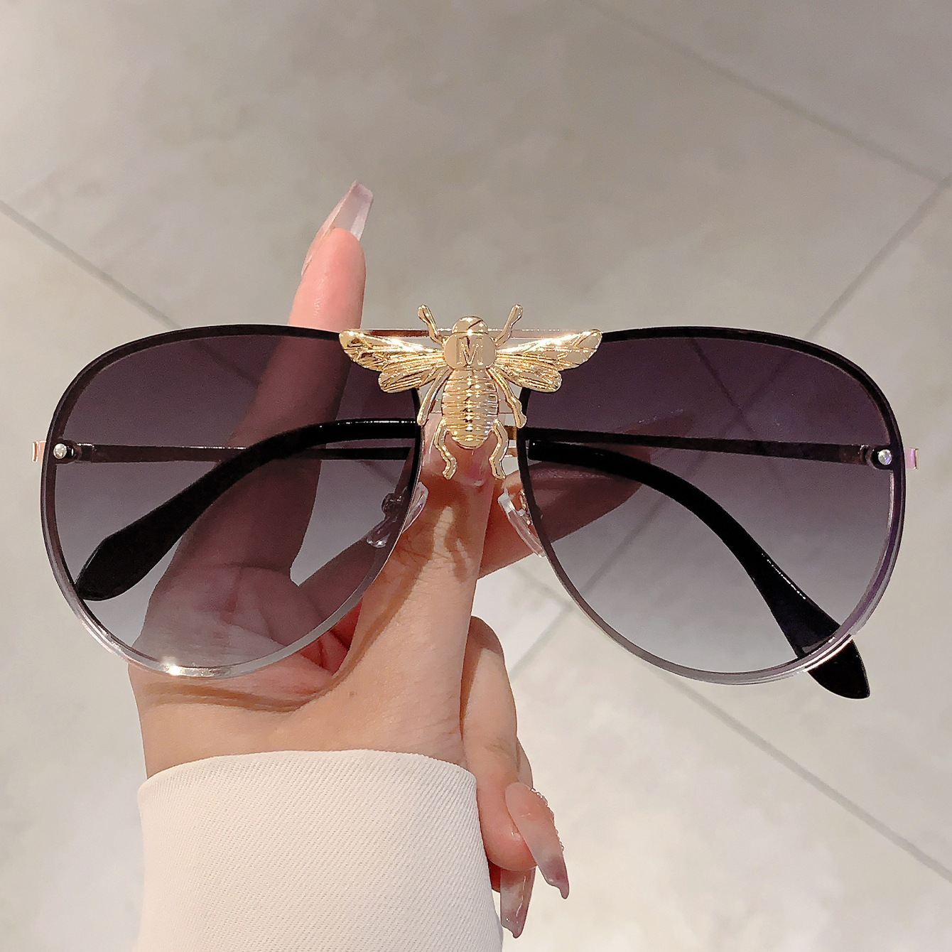 Designer Sunglasses For Women Men Oversized Sunglasses UV400 Protection Classic Sunglasses Luxury Polarized Goggle Pilot Alloy Frame Eyewear KP7835